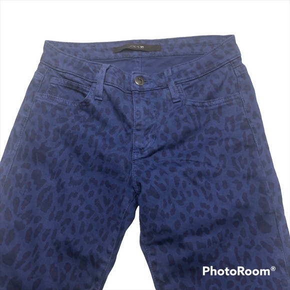 Joe’s Jeans High Water Medieval Blue Animal Print Low Rise Stretch Skinny Jeans - Picture 3 of 14